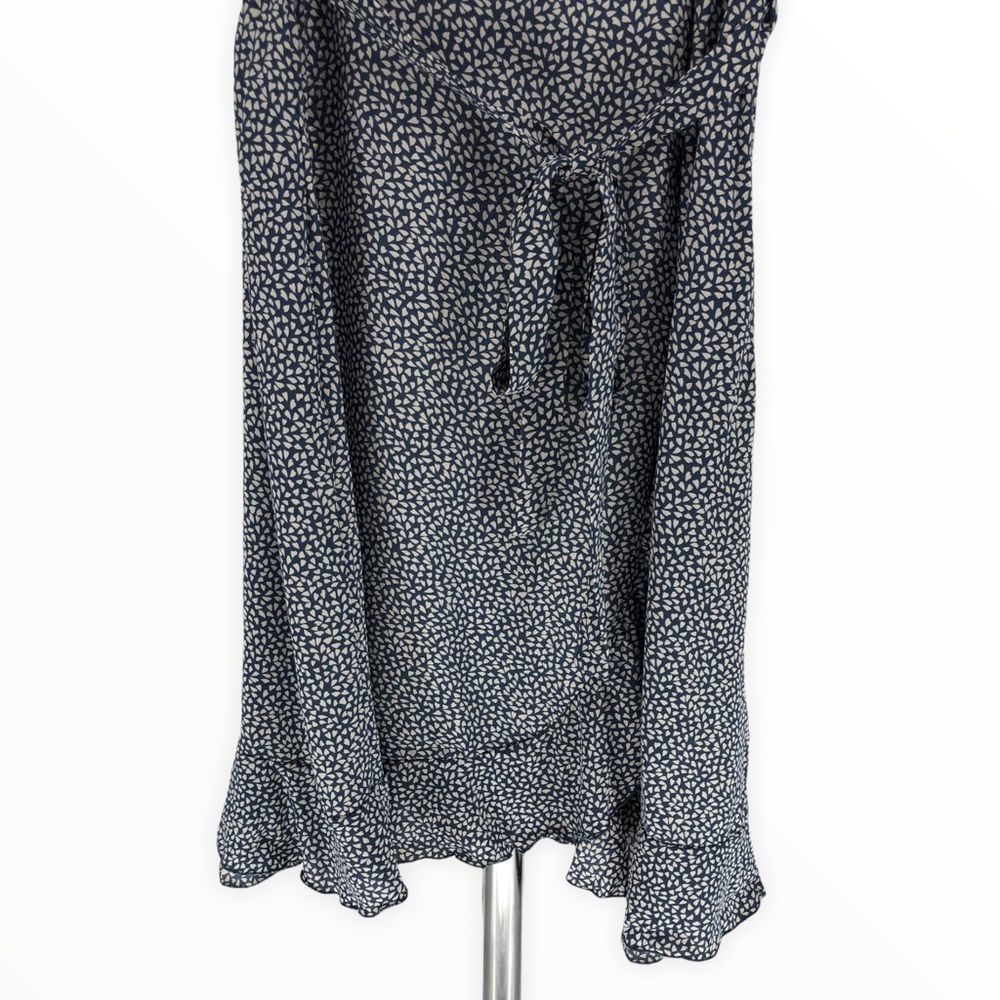 Missguided Maternity Blue Mini Heart Print Ruffle Surplice Deep V Mini Dress NWT - Picture 6 of 14